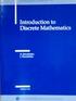 INTRODUCTION TO DISCRETE MATHEMATICS 1991 - 0534983103