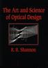 THE ART & SCIENCE OF OPTICAL DESIGN 1997* 0521588685 9780521588683